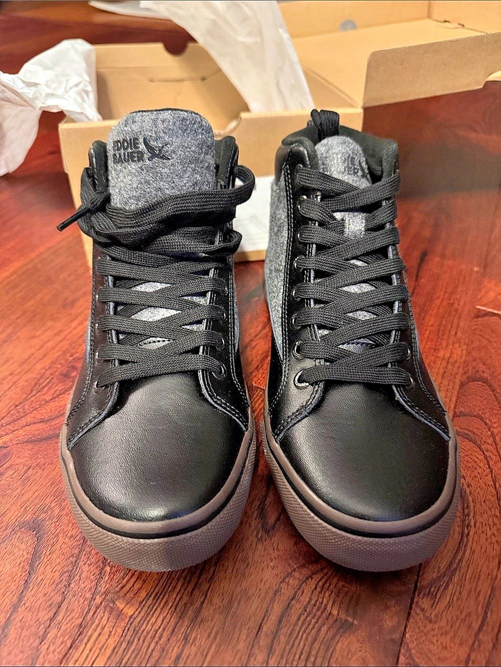 Eddie Bauer Storm Sneaker High-Top Sneakers Gray & Black EU 38 NWT US 7 Women